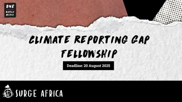One World Media Climate Reporting Gap Fellowship 2025