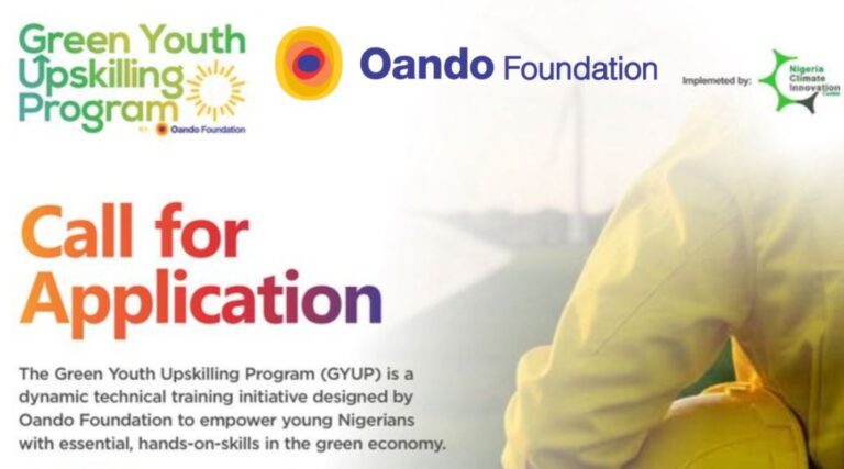 Oando Foundation Green Youth Upskilling Program 2025