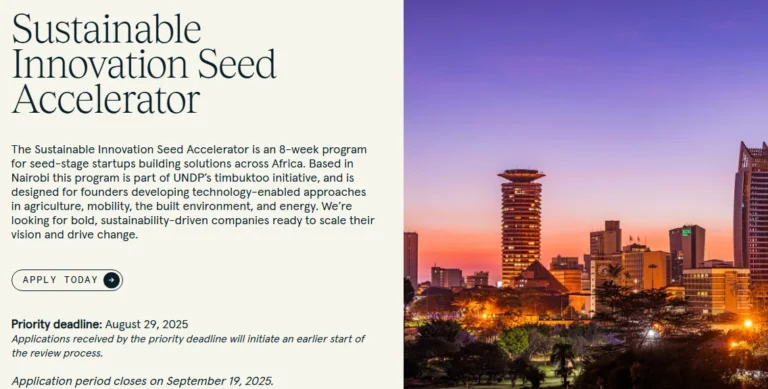 Sustainable Innovation Seed Accelerator Nairobi 2025