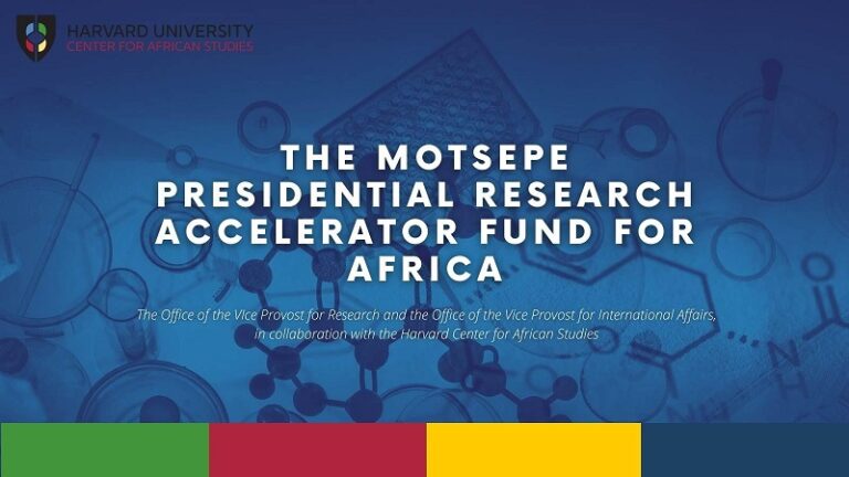 Harvard University Motsepe Presidential Research Accelerator Fund for Africa 2025–2026
