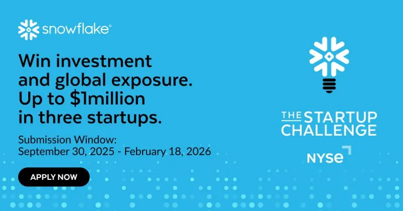 Snowflake Startup Challenge 2026: Win Up to $500,000 for Your Innovative Data and AI Startup Snowflake Startup Challenge 2026