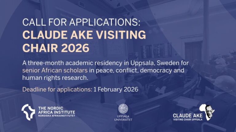 Nordic Africa Institute Claude Ake Visiting Chair 2026 Nordic Africa Institute Claude Ake Visiting Chair 2026