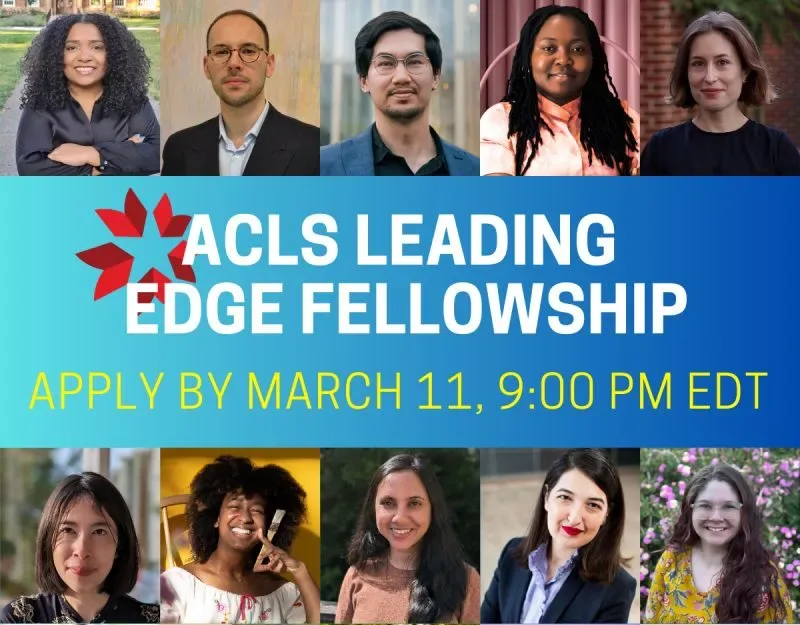 ACLS Leading Edge Fellowships 2026 ACLS Leading Edge Fellowships 2026
