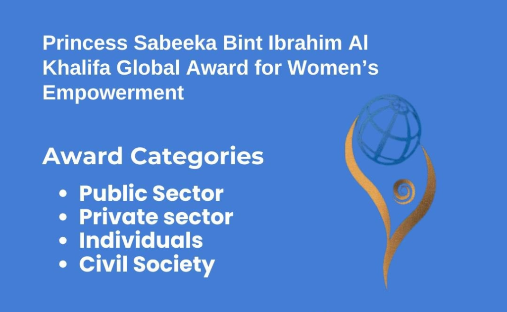 Princess Sabeeka Bint Ibrahim Al Khalifa Global Award for Women’s Empowerment 2026